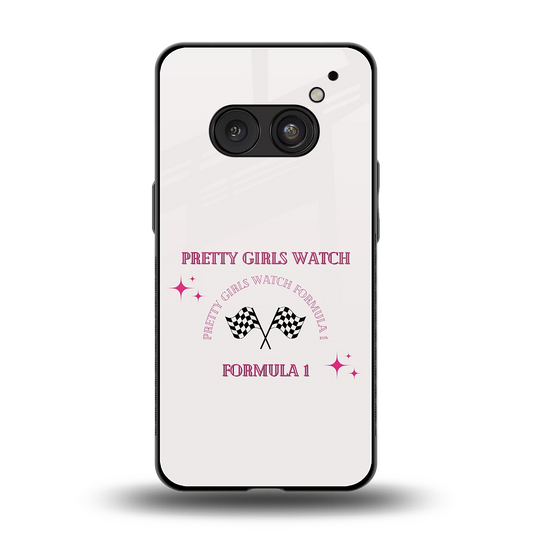 Racing Babe back phone cover | glass case for nothing phone 2a