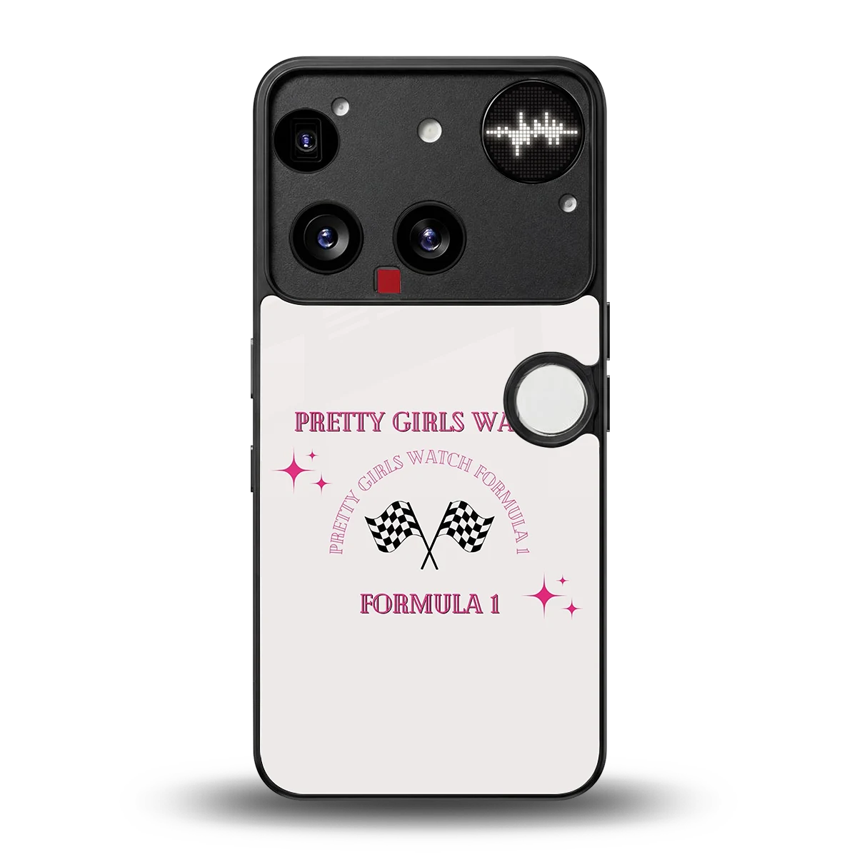 Racing Babe back phone cover | glass case for nothing phone 3