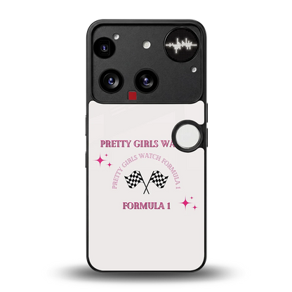 Racing Babe back phone cover | glass case for nothing phone 3