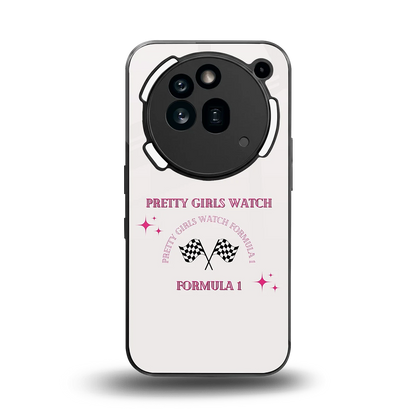 Racing Babe back phone cover | glass case for nothing phone 3a pro