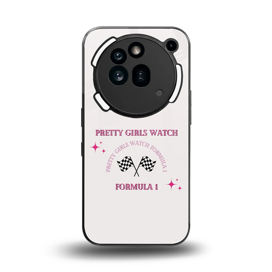 Racing Babe back phone cover | glass case for nothing phone 3a pro