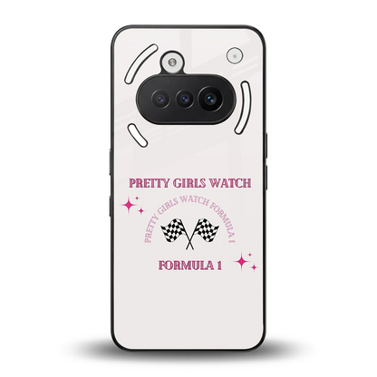 Racing Babe back phone cover | glass case for nothing phone 3a