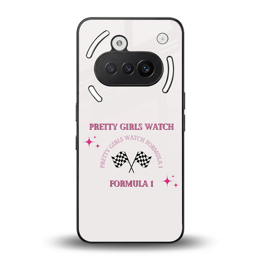 Racing Babe back phone cover | glass case for nothing phone 3a
