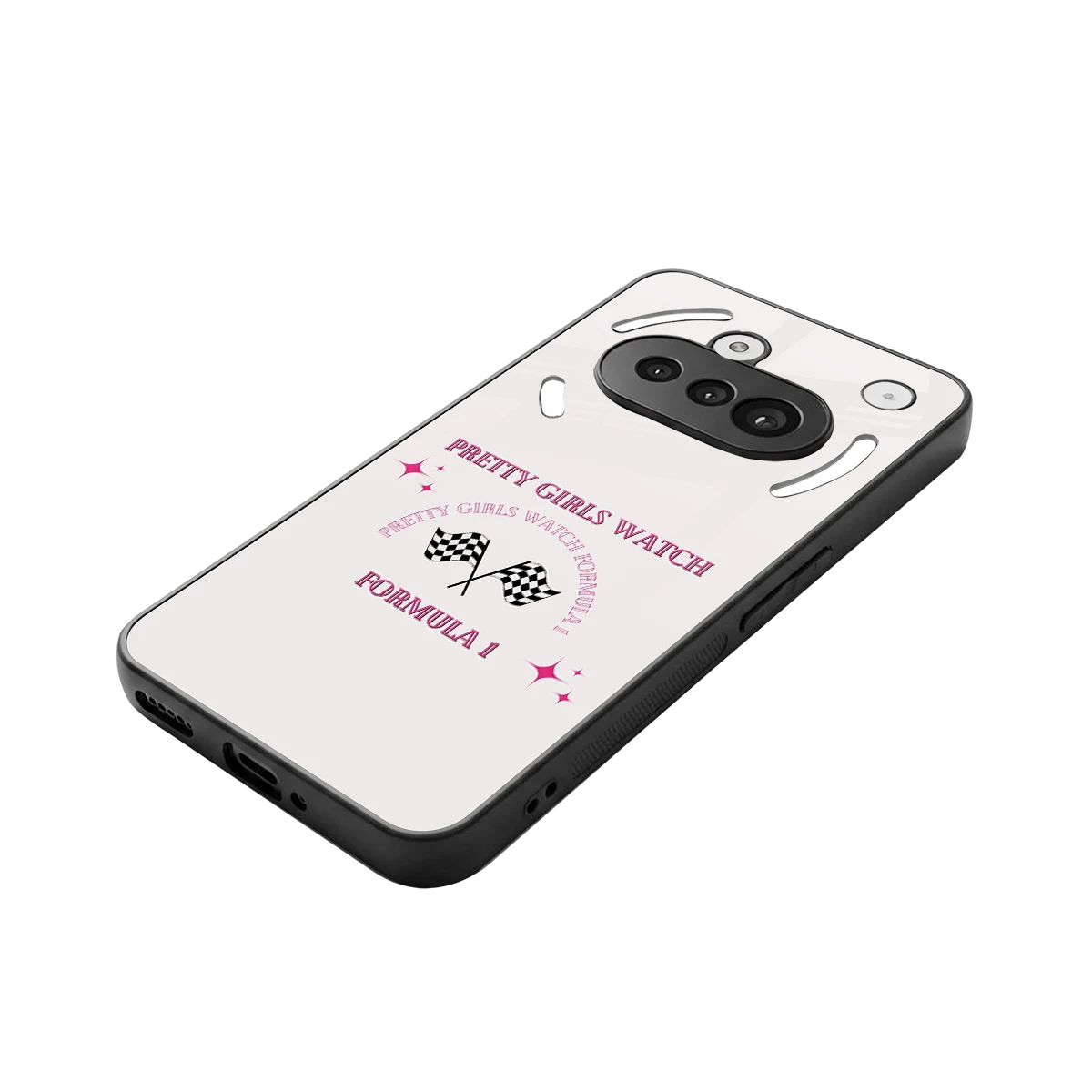 Racing Babe stylish phone case for nothing phone 3a | glossy glass and slim fit