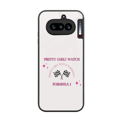 Racing Babe back phone cover | glass case for nothing phone 4a