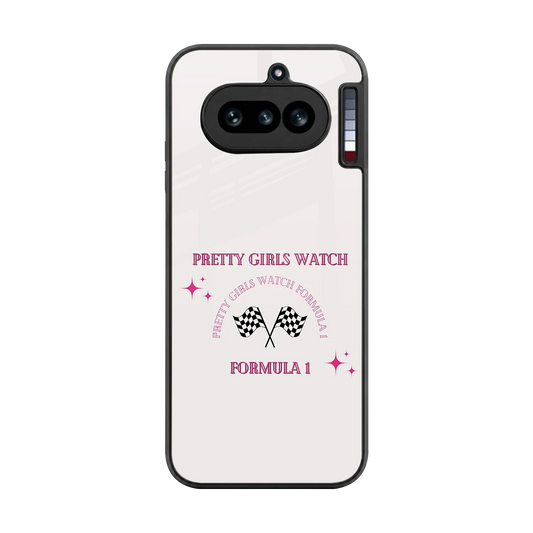 Racing Babe back phone cover | glass case for nothing phone 4a