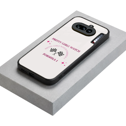 Racing Babe stylish phone case for nothing phone 4a | glossy glass and slim fit