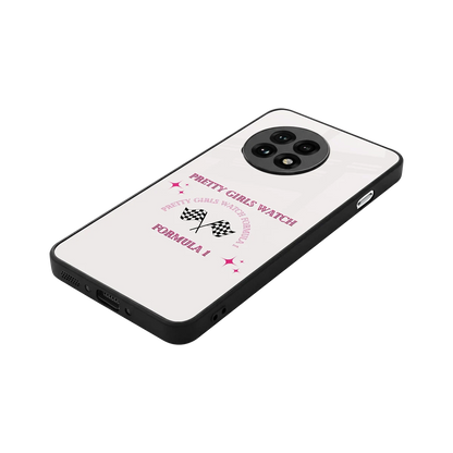 Racing Babe stylish phone case for oneplus 13r | glossy glass and slim fit