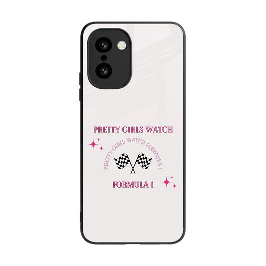 Racing Babe back phone cover | glass case for oneplus 15r