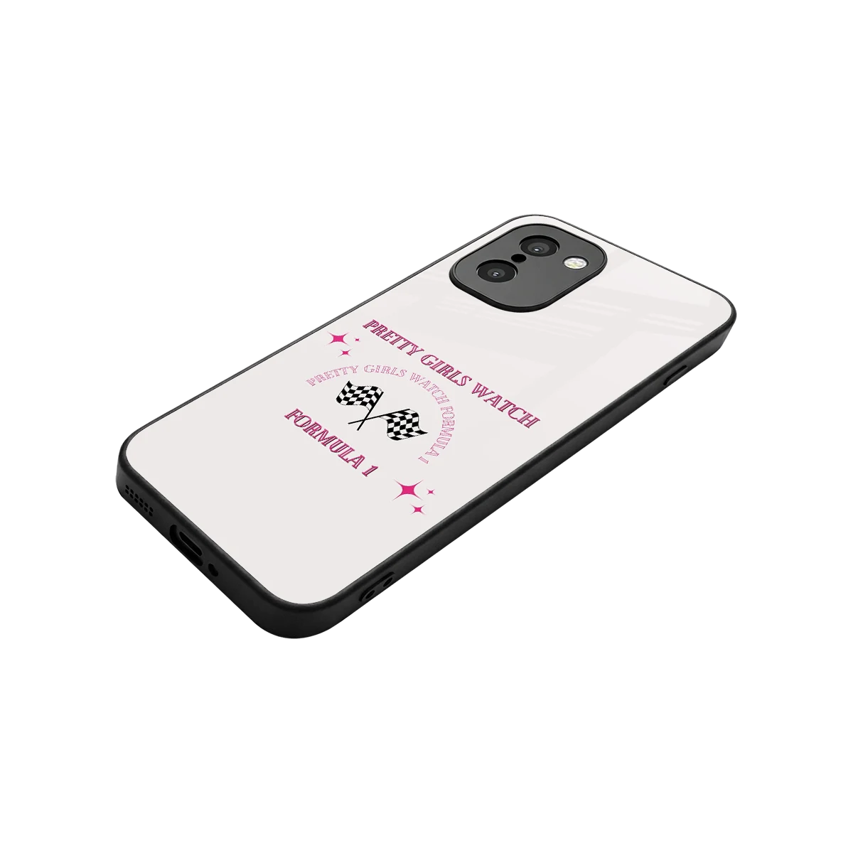 Racing Babe stylish phone case for oneplus 15r | glossy glass and slim fit
