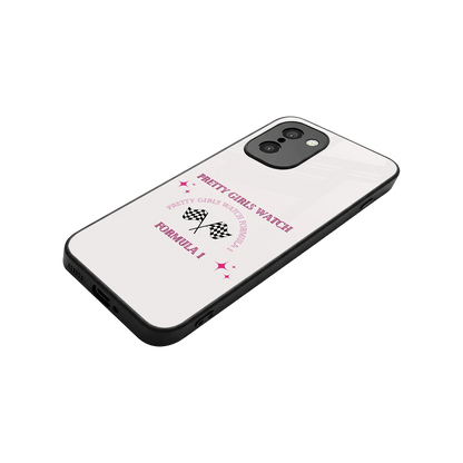 Racing Babe stylish phone case for oneplus 15r | glossy glass and slim fit