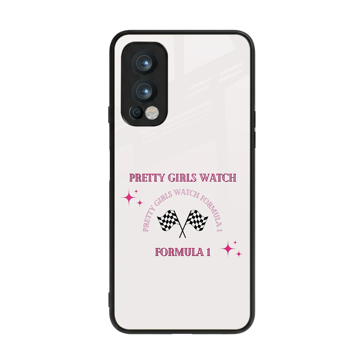 Racing Babe back phone cover | glass case for oneplus nord 2