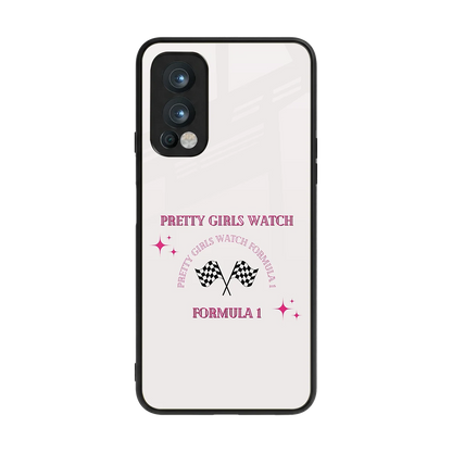 Racing Babe back phone cover | glass case for oneplus nord 2