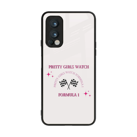 Racing Babe back phone cover | glass case for oneplus nord 2