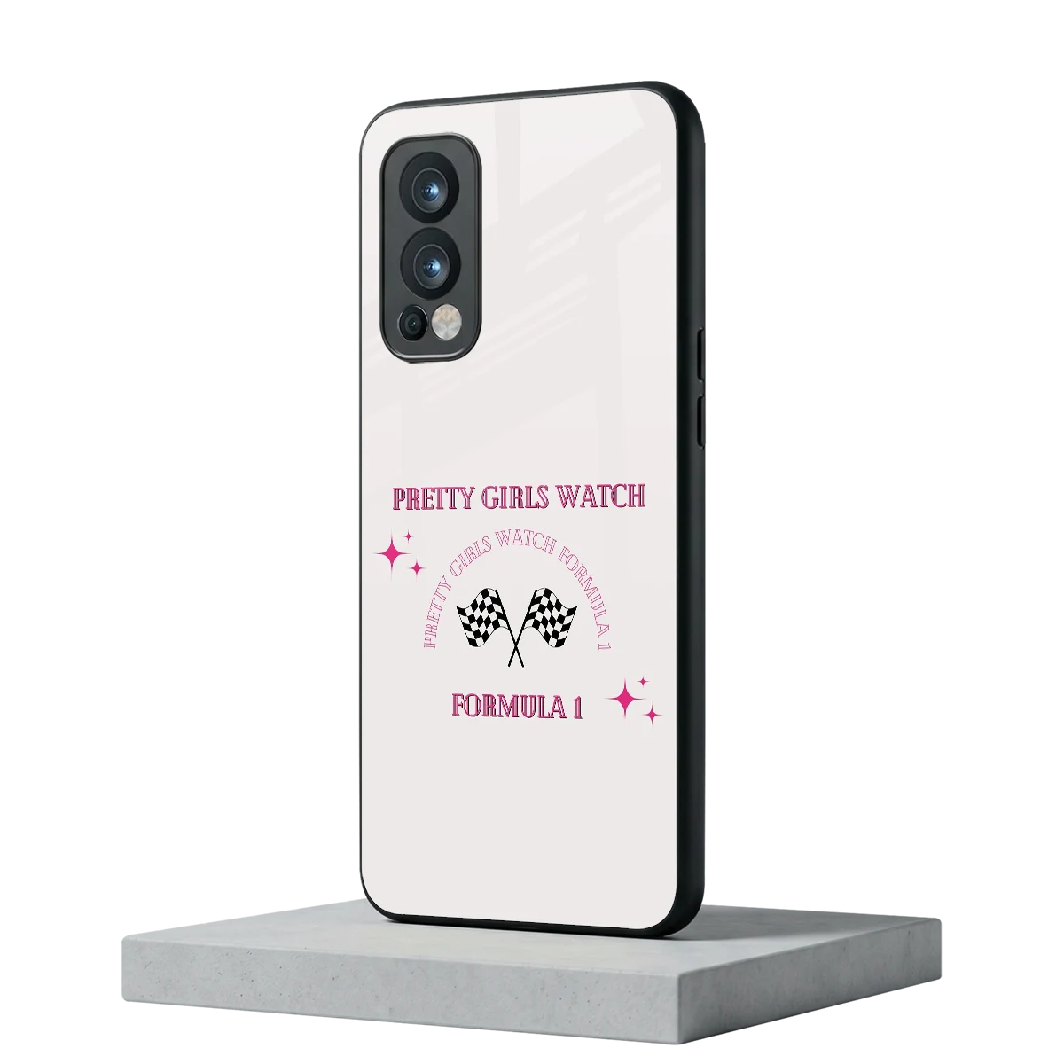 Racing Babe oneplus nord 2 mobile cover | shockproof glass phone case