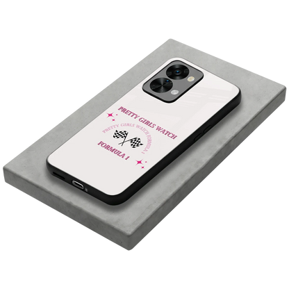 Racing Babe stylish phone case for oneplus nord 2t | glossy glass and slim fit