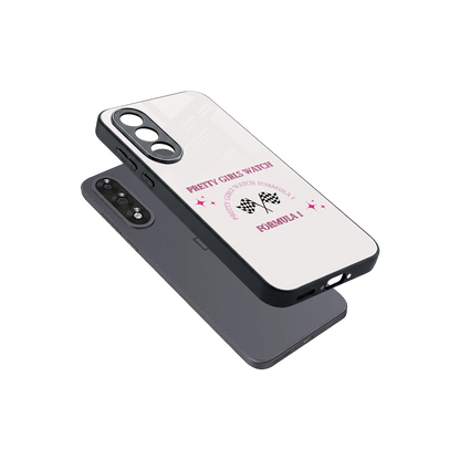 Racing Babe sleek oneplus nord 5 cover with tempered glass back and TPU edges