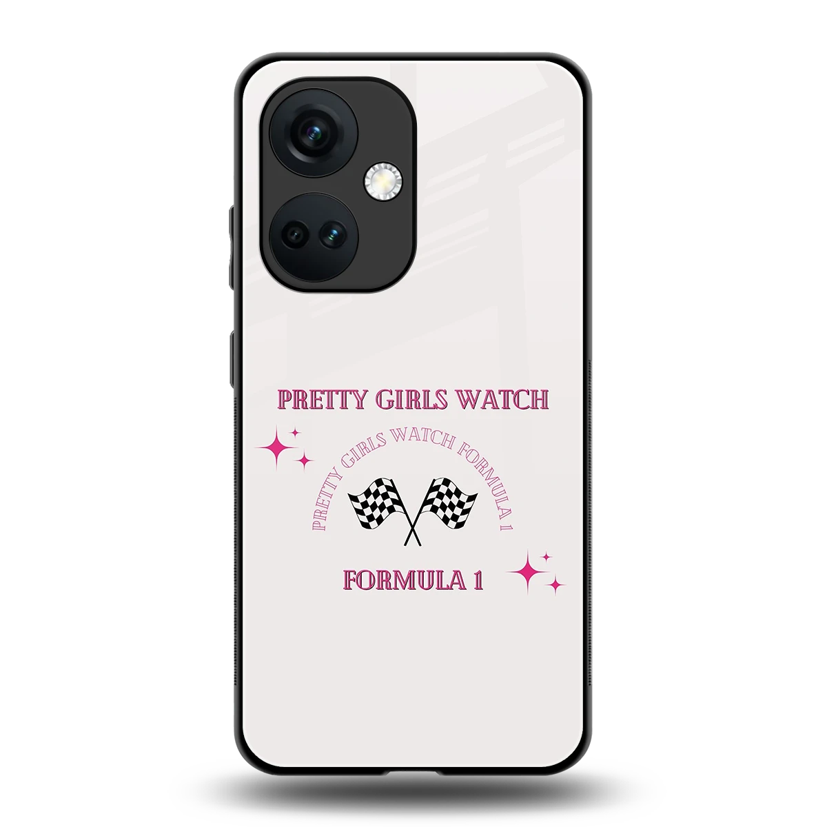 Racing Babe back phone cover | glass case for oneplus nord ce 3