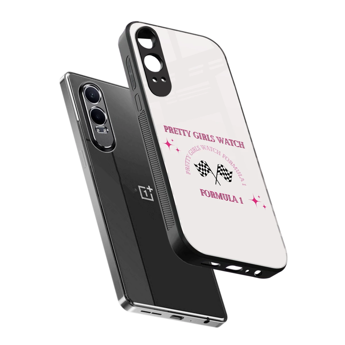 Racing Babe sleek oneplus nord ce 4 lite cover with tempered glass back and TPU edges