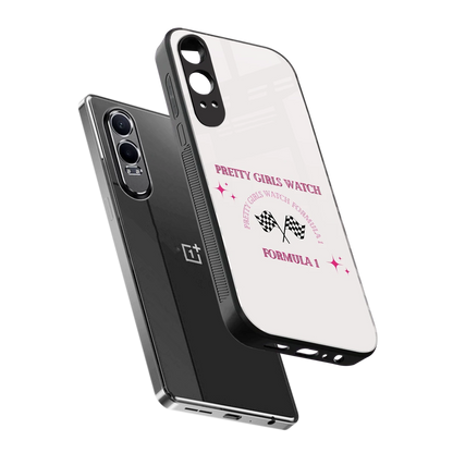 Racing Babe sleek oneplus nord ce 4 lite cover with tempered glass back and TPU edges