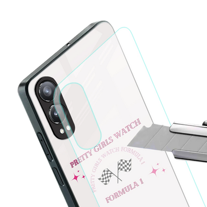 Racing Babe stylish phone case for oneplus nord ce 4 lite | glossy glass and slim fit