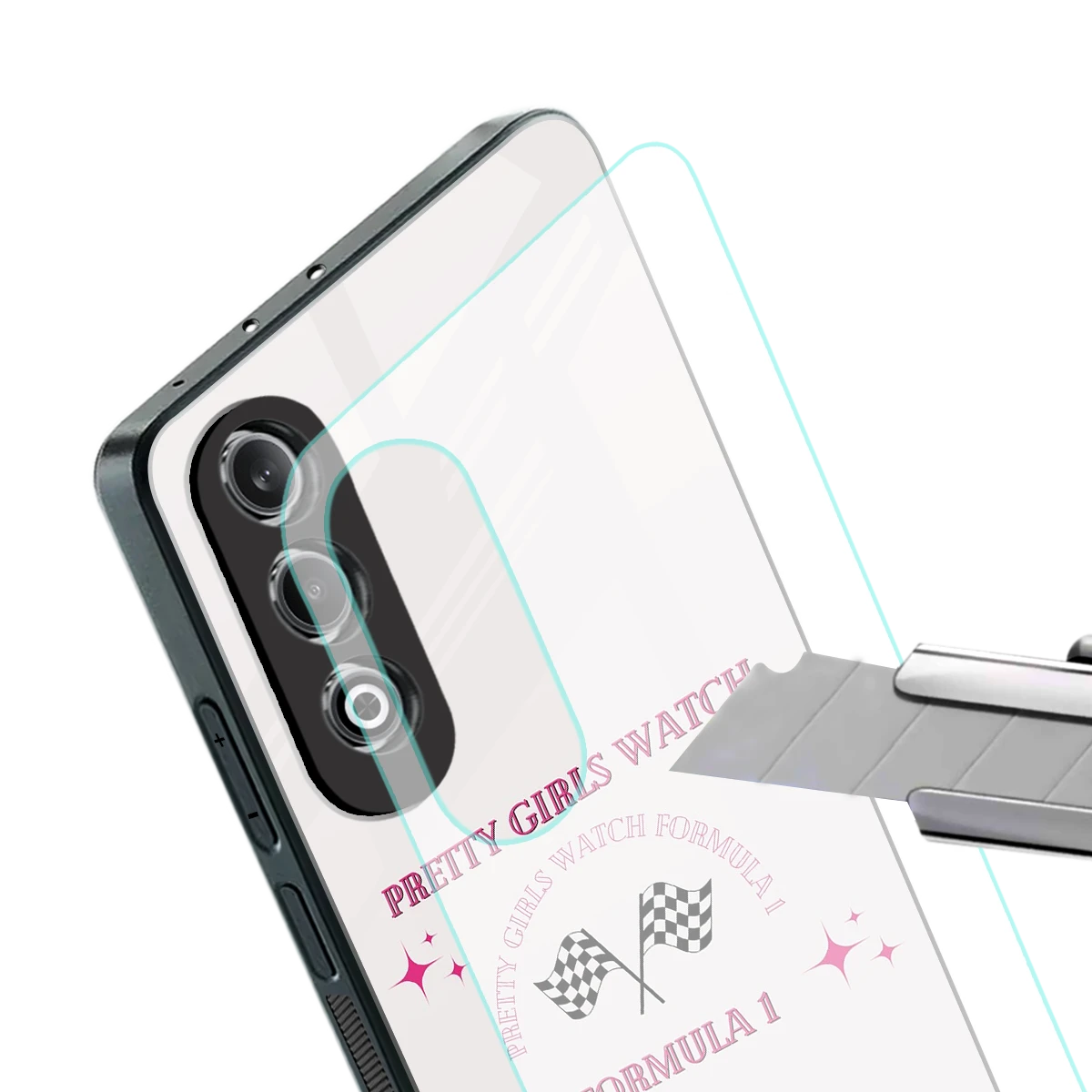 Racing Babe stylish phone case for oneplus nord ce 4 | glossy glass and slim fit