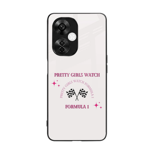 Racing Babe back phone cover | glass case for oneplus nord ce 3 lite
