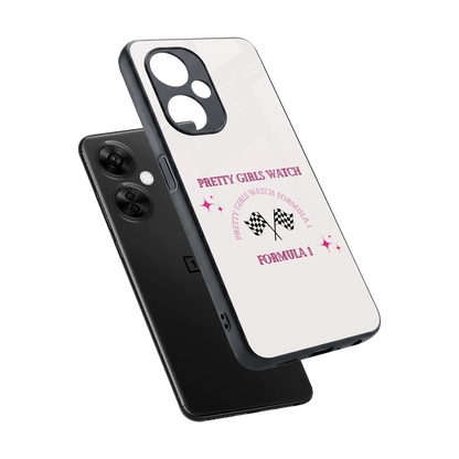 Racing Babe sleek oneplus nord ce 3 lite cover with tempered glass back and TPU edges