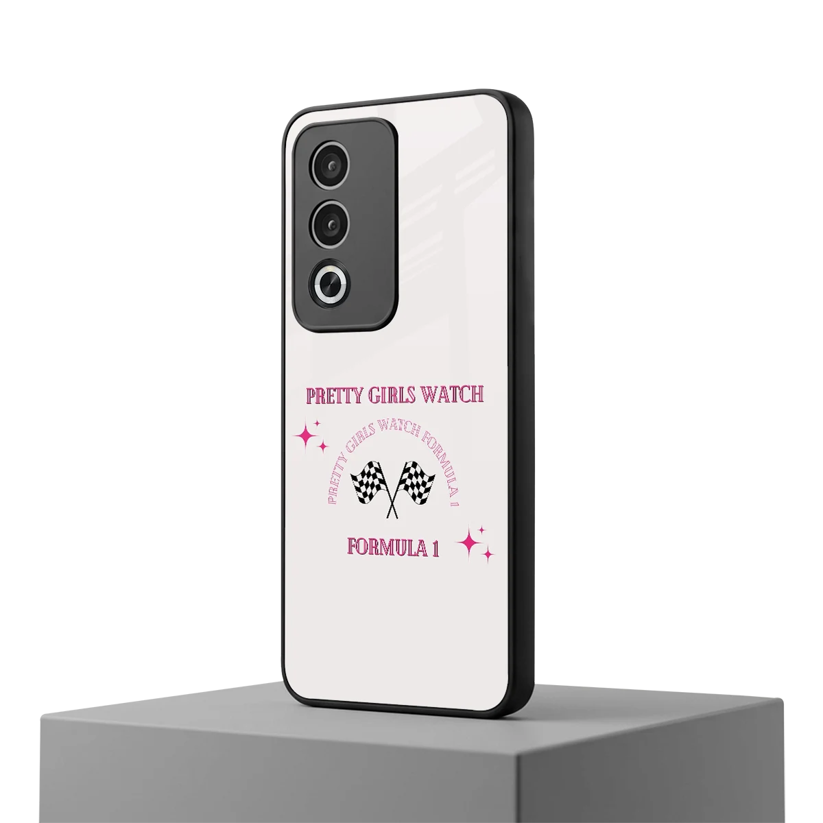 Racing Babe oppo a3 pro mobile cover | shockproof glass phone case