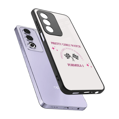 Racing Babe sleek oppo a3 pro cover with tempered glass back and TPU edges