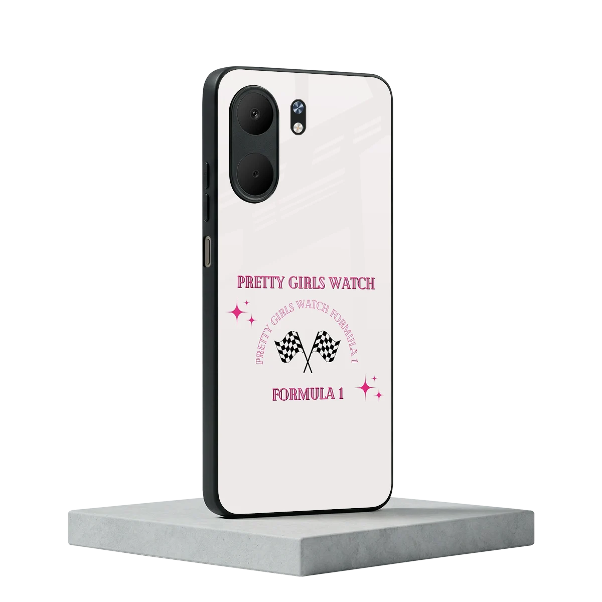 Racing Babe oppo a5x 5g mobile cover | shockproof glass phone case