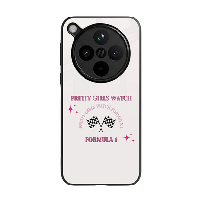 Racing Babe back phone cover | glass case for oppo find x8