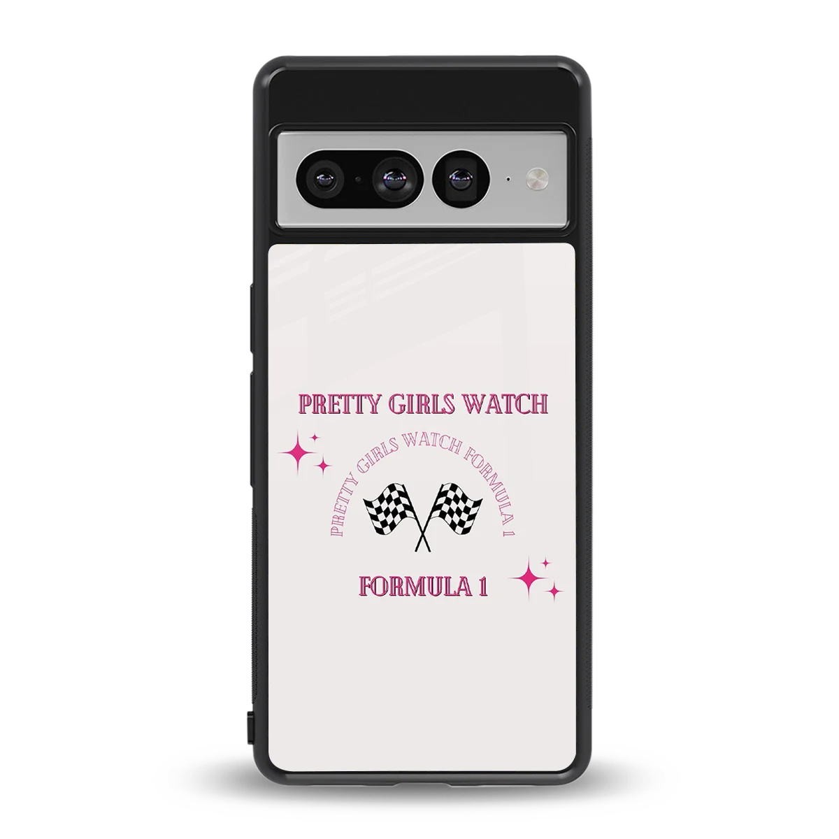 Racing Babe back phone cover | glass case for google pixel 7 pro