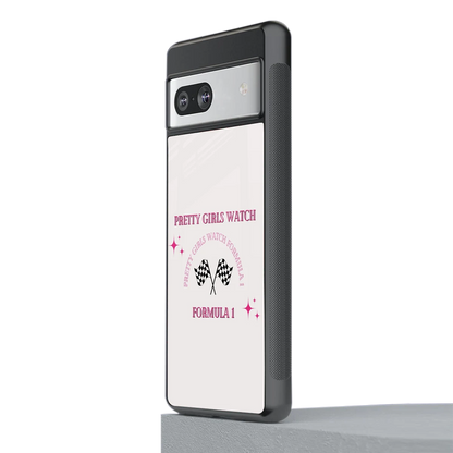 Racing Babe stylish phone case for google pixel 7a | glossy glass and slim fit