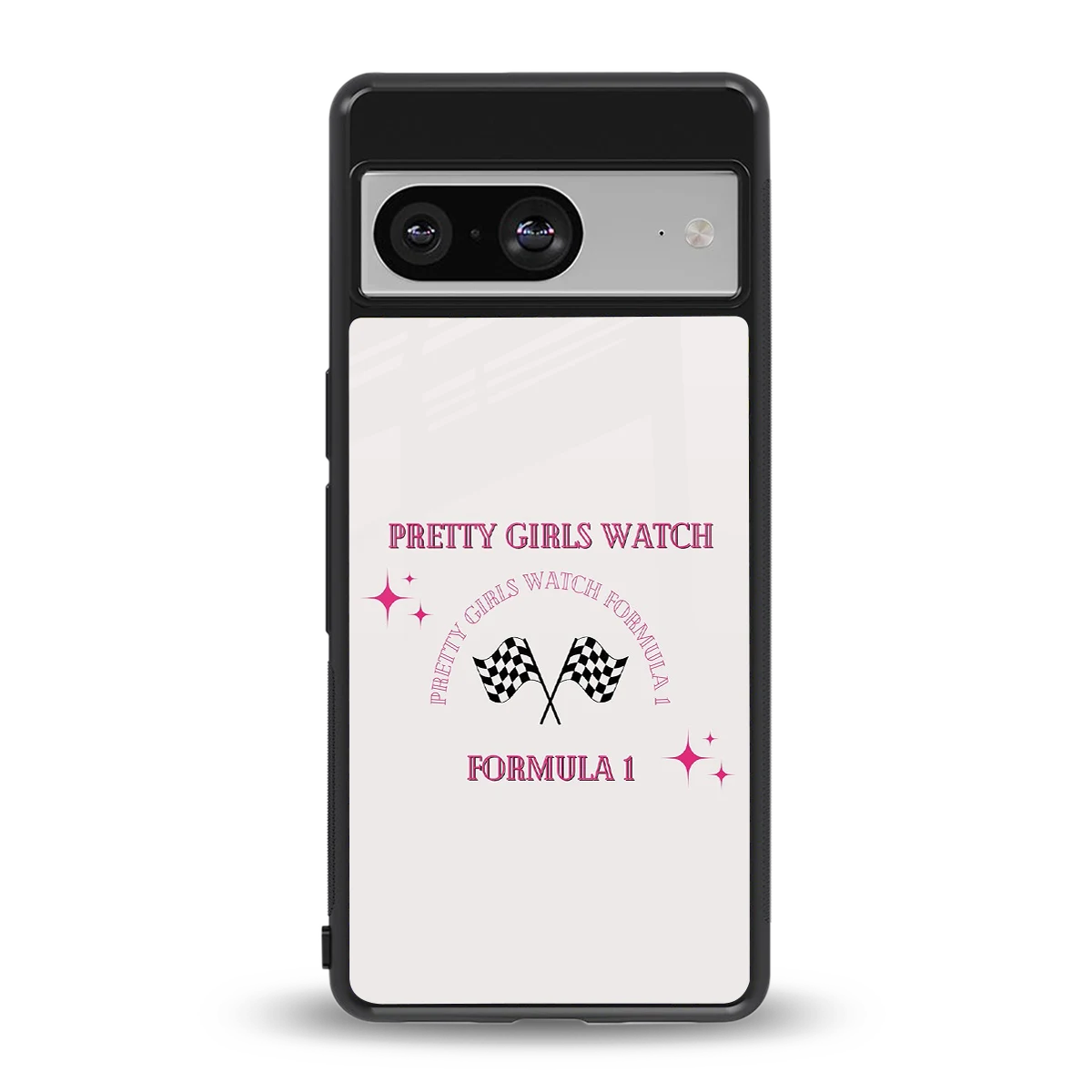 Racing Babe back phone cover | glass case for google pixel 8