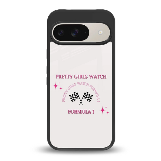 Racing Babe back phone cover | glass case for google pixel 9