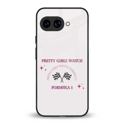 Racing Babe back phone cover | glass case for google pixel 10a