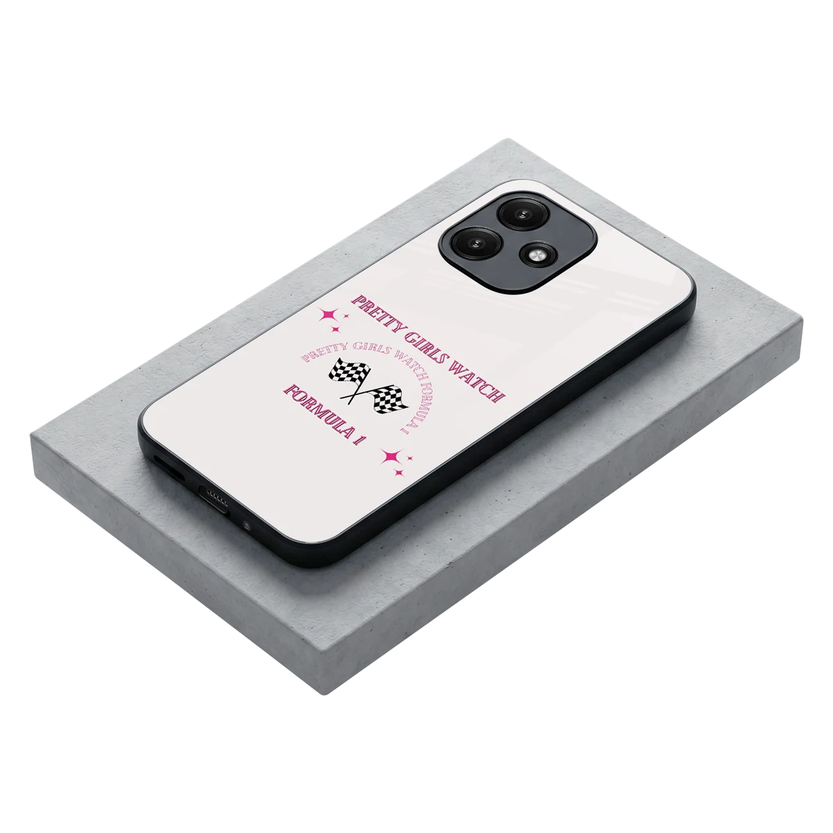 Racing Babe stylish phone case for redmi 12 5g | glossy glass and slim fit