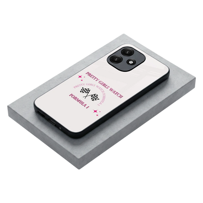 Racing Babe stylish phone case for redmi 12 5g | glossy glass and slim fit