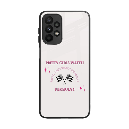 Racing Babe back phone cover | glass case for samsung galaxy a23