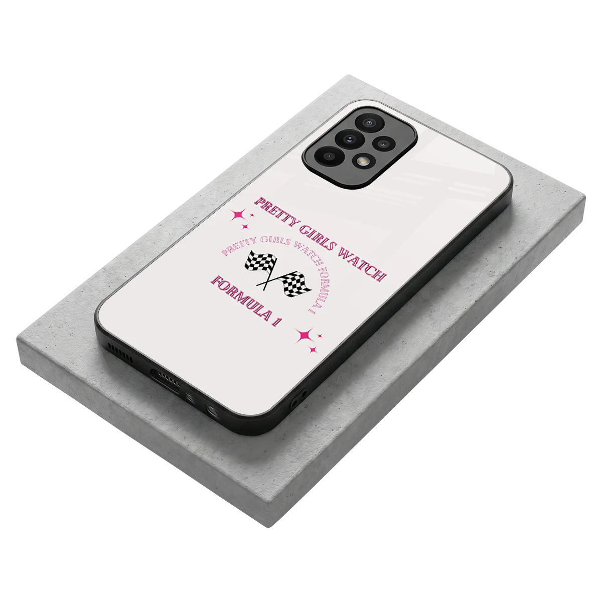 Racing Babe stylish phone case for samsung galaxy a23 | glossy glass and slim fit