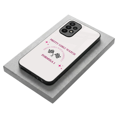 Racing Babe stylish phone case for samsung galaxy a23 | glossy glass and slim fit