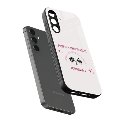 Racing Babe sleek samsung galaxy a16 5g cover with tempered glass back and TPU edges