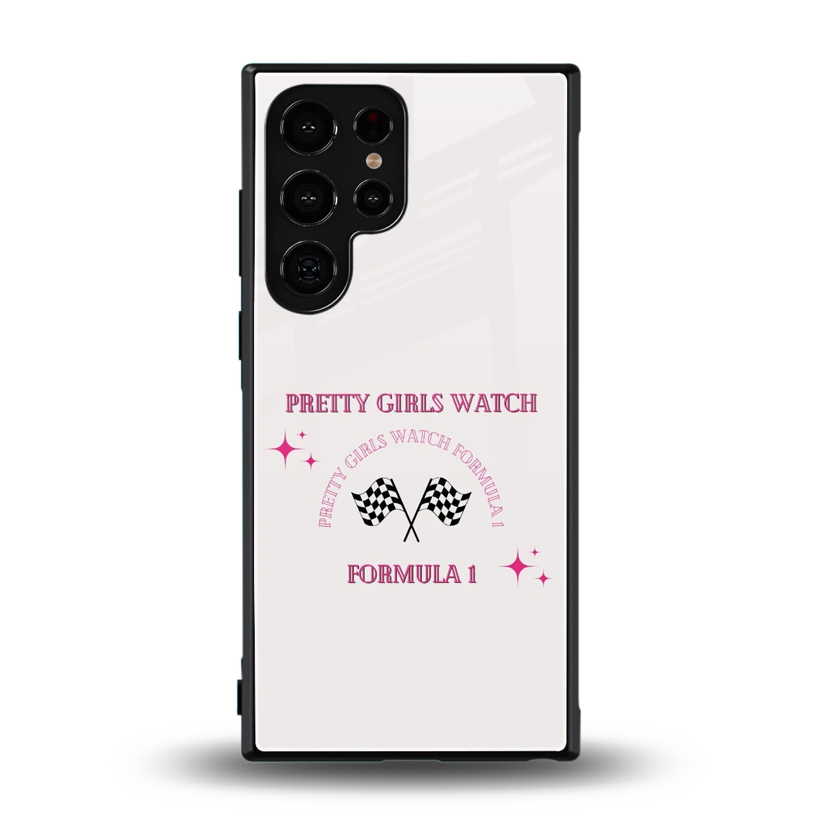 Racing Babe back phone cover | glass case for samsung galaxy s24 ultra