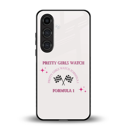 Racing Babe back phone cover | glass case for samsung galaxy s24