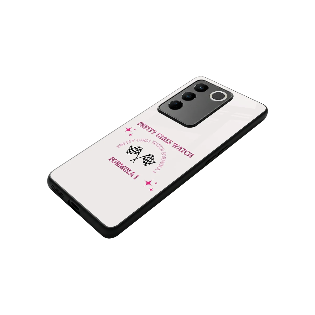 Racing Babe stylish phone case for vivo v27 5g | glossy glass and slim fit