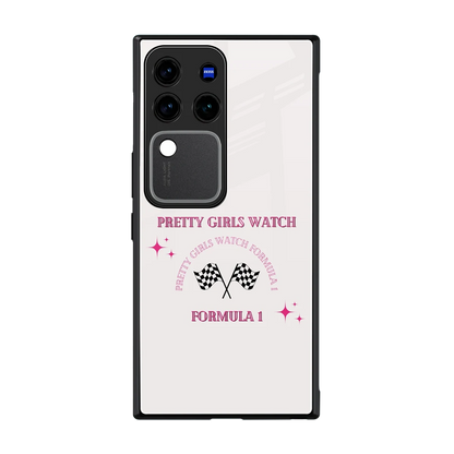Racing Babe back phone cover | glass case forvivo v30 pro