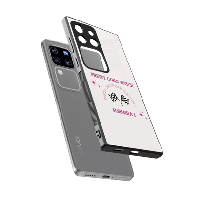 Racing Babe sleekvivo v30 pro cover with tempered glass back and TPU edges