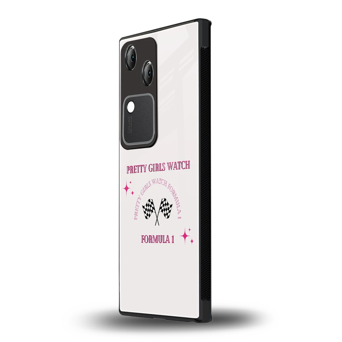 Racing Babe vivo v30 mobile cover | shockproof glass phone case