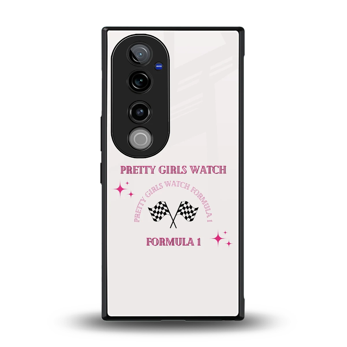 Racing Babe back phone cover | glass case for vivo v40 pro